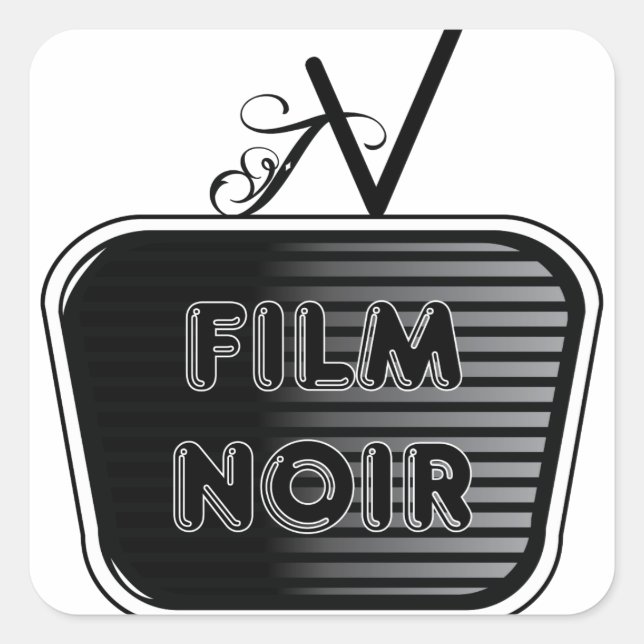 Film Noir Square Sticker (Front)
