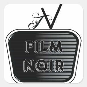 Film Noir Square Sticker