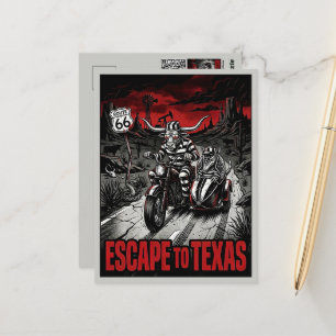 Film Noir Style Texas Travel Postcard