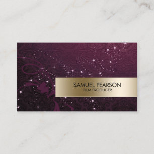 Film Producer Entertainment Skills Gold Stars Business Card
