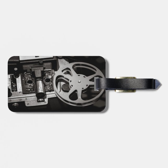 Film Projector / Movie Reel Luggage Tag (Back Horizontal)