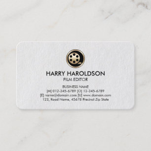 Film Reel Icon Film Editor Premium Business Card
