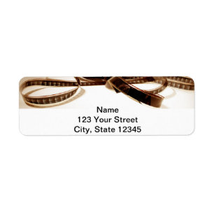 Film Reel in Sepia Tones Background