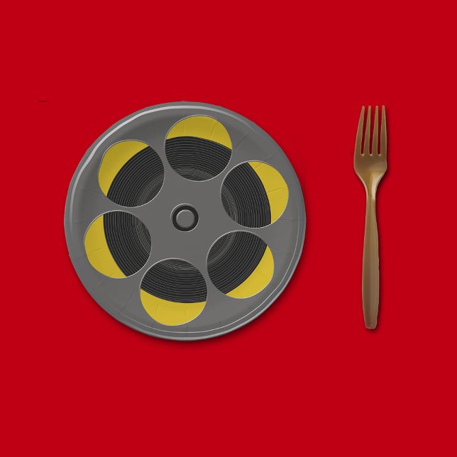 Film Reel Movie Night Paper Plate (Creator Uploaded)