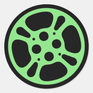 Film Reel / Movie Reel Sticker (Green)