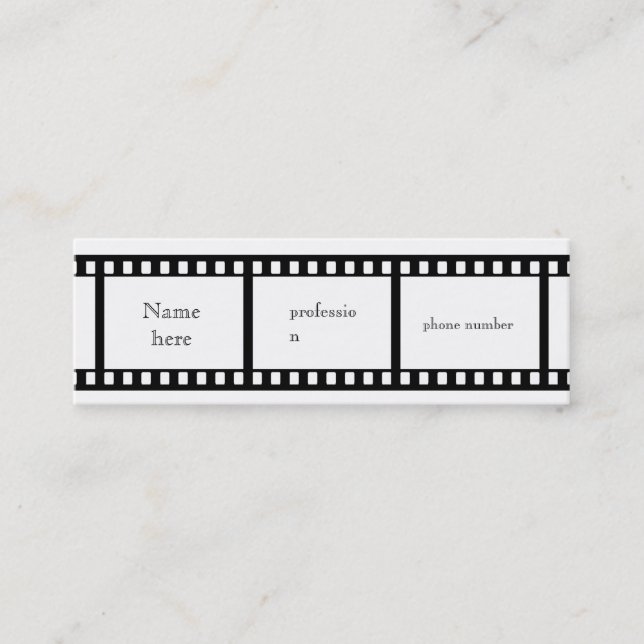 Film Strip business card (Front)