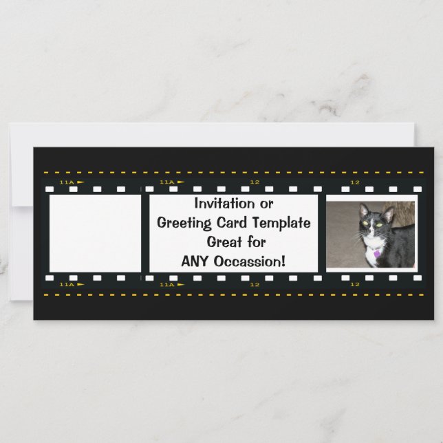 Film Strip-Customise Free Invitation (Front)