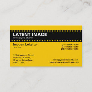 Film Strip Header - Amber Business Card