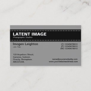 Film Strip Header - Grey Business Card