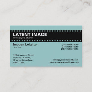 Film Strip Header - Lt Blue Green Business Card
