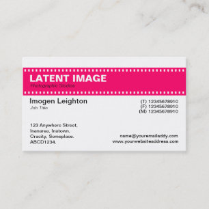Film Strip Header - Neon Red Business Card