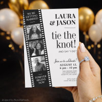 Film Strip Invite, Hollywood Movie Custom Wedding 