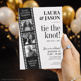 Film Strip Invite, Hollywood Movie Custom Wedding  Invitation