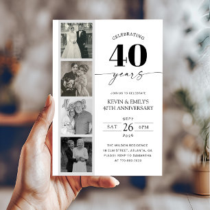 FIlm Strip Photo 40th Anniversary Invitation