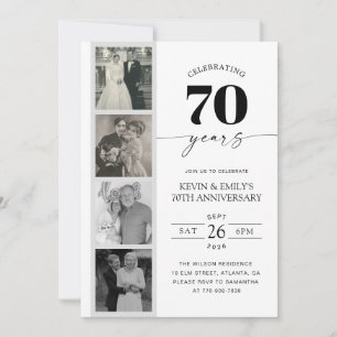 FIlm Strip Photo 70th Anniversary Invitation