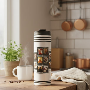 Film Strip Photo Collage Custom 26-Photo Memory Thermal Tumbler