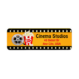 Film Strip, Popcorn and Reel Address Labels