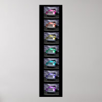 film strip rainbow vintage chevy pickup