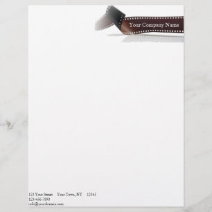 Film Strip with Reflection on White Customised Letterhead