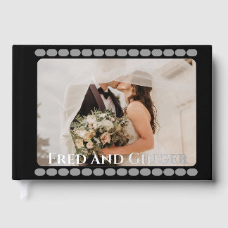 Film style foil wedding guest book