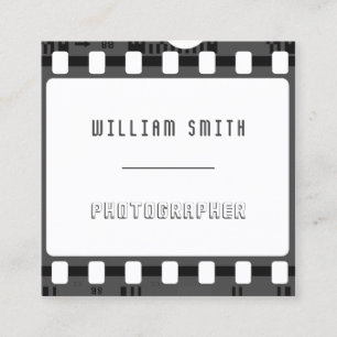 Film tape piece  square business card