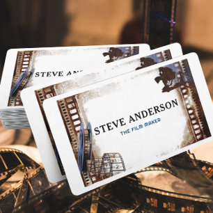 Filming Business Movie Director Photographer Euro Business Card