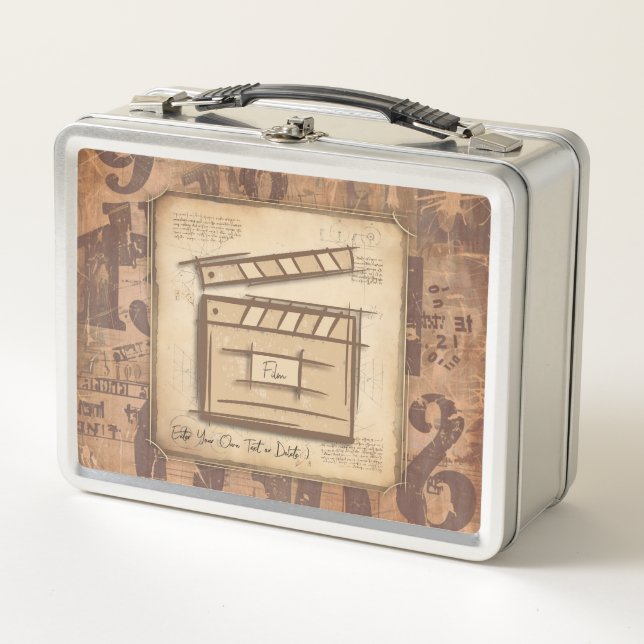 Filmmaker, actor, film director producer gift idea metal lunch box (Front)