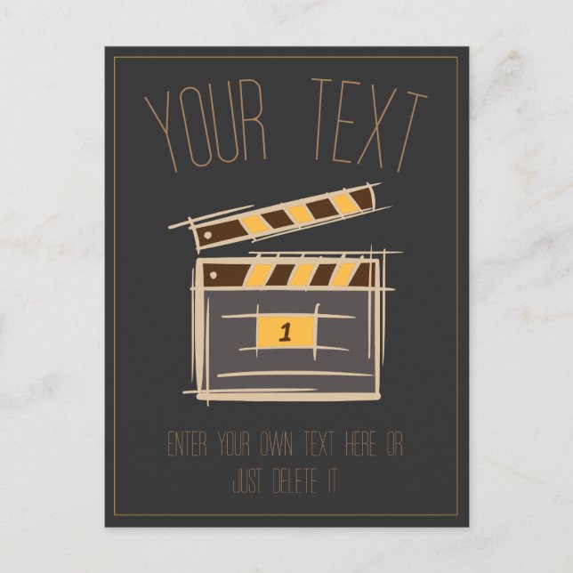 Filmmaker, actor, film director producer gift idea postcard (Front)