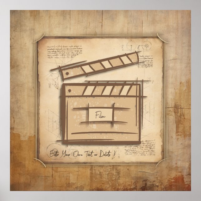 Filmmaker, actor, film director producer gift idea poster (Front)