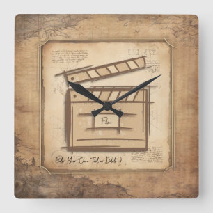 Filmmaker, actor, film director producer gift idea square wall clock
