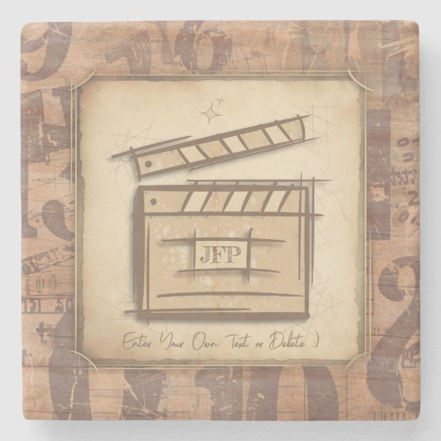 Filmmaker, actor, film director producer gift idea stone coaster (Front)