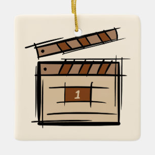 Filmmaker / actor gift idea. Director, producer. Ceramic Ornament