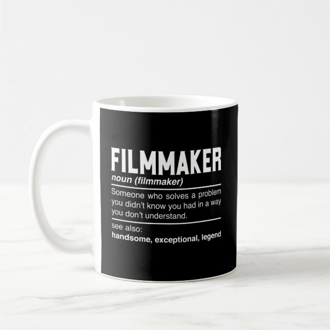 Filmmaker Definition Filmographer Producer Noun Coffee Mug (Left)