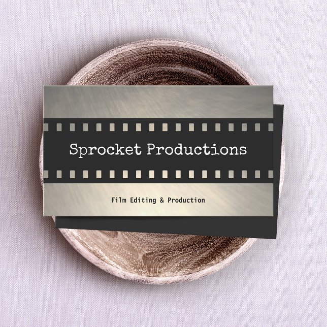 Filmmaker Film Producer, Filmstrip Thriller  Business Card (Creator Uploaded)