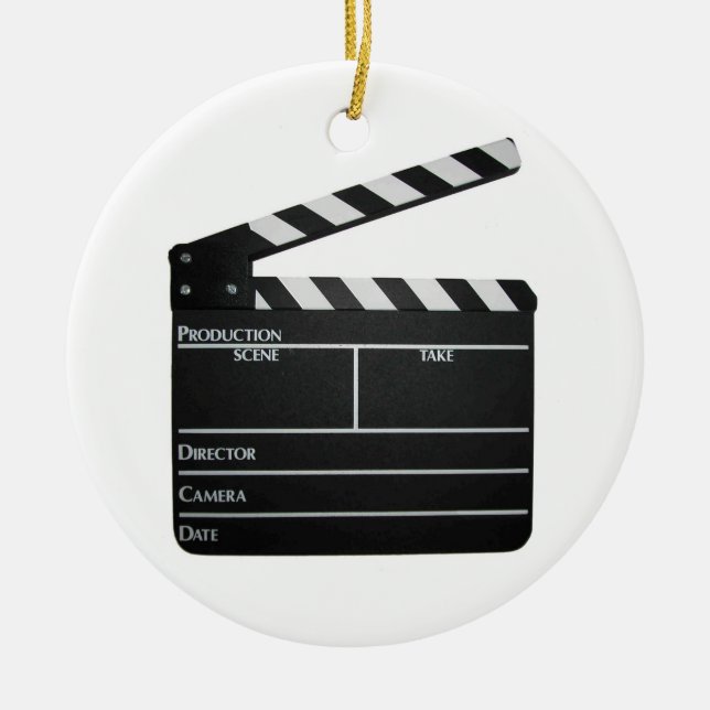 Filmmaker Film slate clapboard movie ORNAMENT (Front)