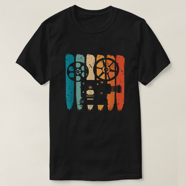 Filmmaker Retro Film Director Cinematographer  T-Shirt (Design Front)