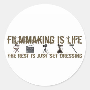 Filmmaking is Life Classic Round Sticker