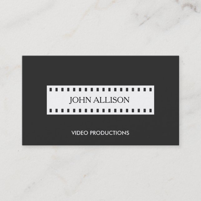 Filmstrip Filmmaking Cinematrographer Business Card (Front)