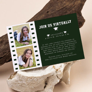 Filmstrip Photo Collage Graduation Green Enclosure Card