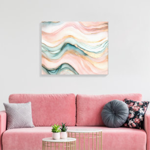 Filmy Pastel Agate Canvas Print