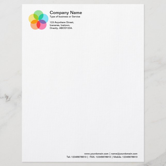 Filter Flower Letterhead Design (Front)
