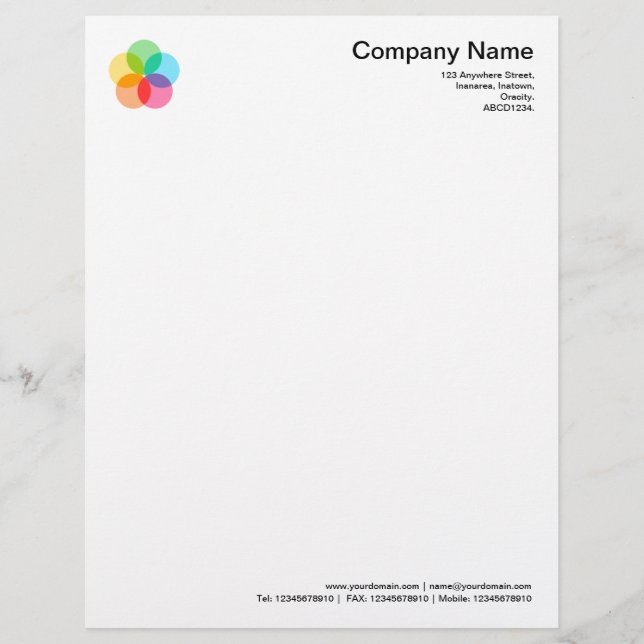 Filter Flower Personalised Letterhead (Front)