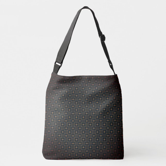 Filtered Geometric Modern Pointed Chinese Pattern Crossbody Bag (Back)