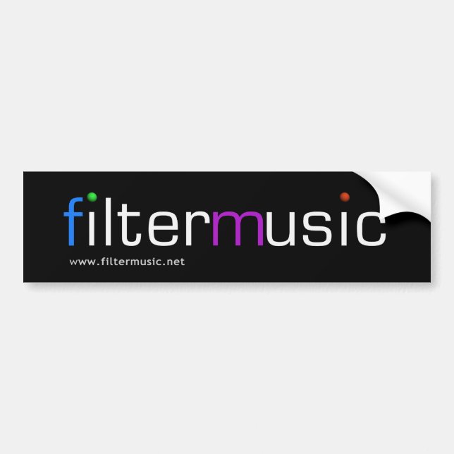 FilterMusic bumper sticker (Front)