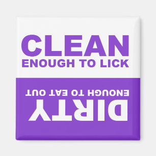 Filthy Dishwasher magnet (purple)