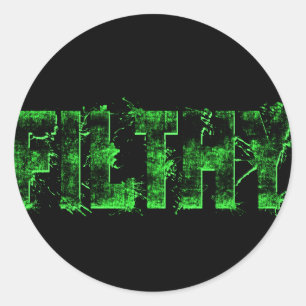 'Filthy' Lime Stickers