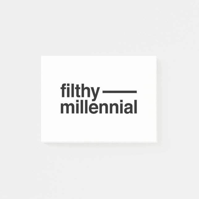 Filthy Millennial Post-it Notes (Front)