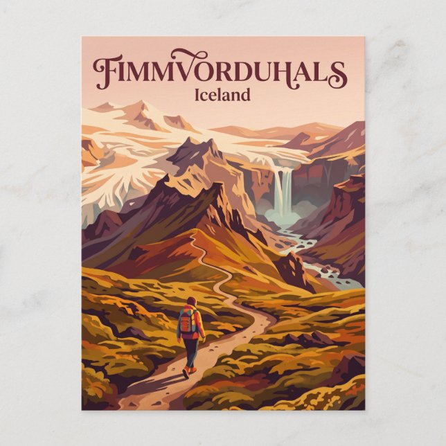 Fimmvorduhals Iceland Postcard (Front)