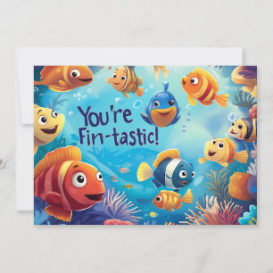 Fin-tastic Kid Friendly Valentine's Day Holiday Card