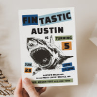 Fin-Tastic Shark Birthday Invitation